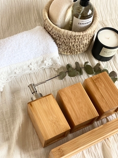 Set 4 piezas de bamboo para toilette o cocina - Trendy Corner