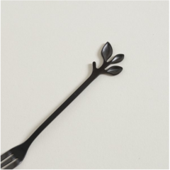 Set x 6 Tenedores de Copetin Negro - Linea Leaves - comprar online
