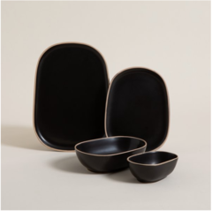 Bowl Ovalado Chico Linea Neo Negro - Trendy Corner