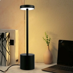 Velador con Luz LED Recargable - Linea Net Negro - comprar online