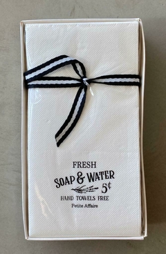 Toallas de Mano, de papel tissue. "Towel and Soap". Pack x 20 unidades - comprar online