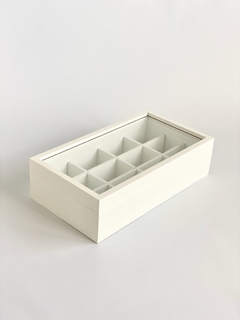 Caja de Te en MDF 12 Divisiones - Blanco - comprar online