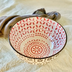 Bowl Ceramica tipo Anthro negro y rojo - comprar online