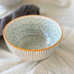 Bowl Ceramica tipo Anthro Azul y Aqua - comprar online