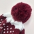 GORRO POMPON COMBINADO BORDO - Mini Ánima Bebés