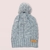 GORRO POMPON TEJIDO GRIS