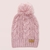 GORRO POMPON TEJIDO ROSA VIEJO