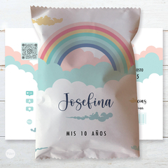 Chips bags imprimible arcoiris rainbow tukit