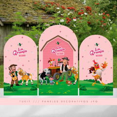 Paneles decorativos imprimibles candy bar la granja de zenon rosa tukit