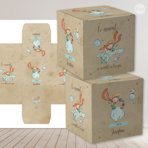 Caja cubo imprimible principito little prince tukit