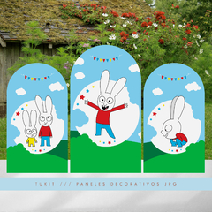 Paneles decorativos imprimibles candy bar simon el conejo tukit