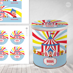 Etiqueta imprimible pringles circo, party supplies, personalizable, printable, birthday - (copia)