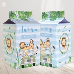 Milk box milkbox imprimible animales de la selva celeste tukit