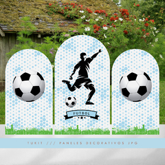 Paneles decorativos imprimibles candy bar futbol celeste blanco tukit