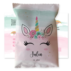 Chips bags imprimible unicornio tukit
