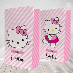 Kit imprimible hello kitty bailarina cumpleaños candy bar - tienda online