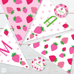 Imagen de Kit imprimible frutillitas frutillas strawberry candy bar tukit
