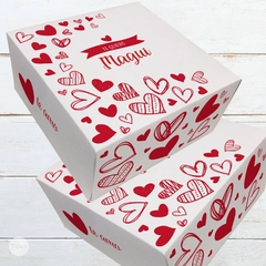 Caja imprimible corazones rojos san valentin tukit
