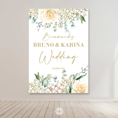 cartel casamientos, bodas, deco wedding, flores naturales