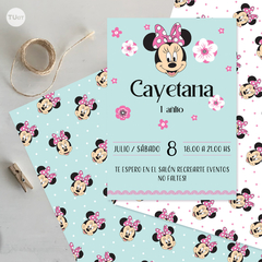 Kit imprimible minnie rosa verde candy bar tukit - comprar online