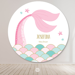 Bunting banner circular digital imprimible round backdrop deco circle sirena tukit - buy online