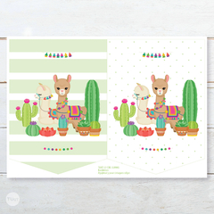 Imagen de Kit imprimible animalitos del norte llamas cactus candy bar tukit