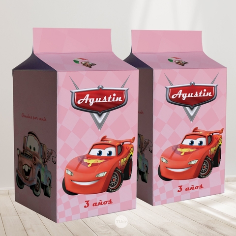 Milk box milkbox imprimible rosa cars autos tukit