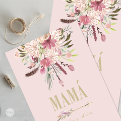 kit imprimible dia de la madre, feliz dia, boho party bundle, boho acuarela, rosa, pink