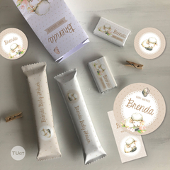 Kit imprimible oveja bebe candy bar tukit - tienda online