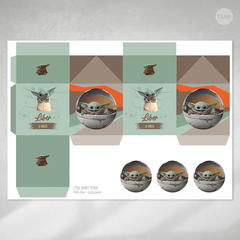 Kit imprimible baby yoda candy bar tukit - comprar online