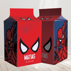 milkbox caja de leche imprimible spiderman, hombre araña, spiderman party bundle
