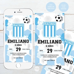 Kit imprimible futbol racing la academia tukit - comprar online