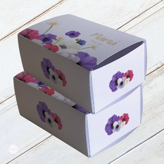 Caja slide imprimible souvenir flores tukit