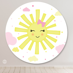 Bunting banner circular digital imprimible backdrop sol sun - comprar online