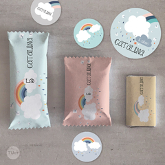 Kit imprimible arcoiris nordico candy bar tukit - comprar online