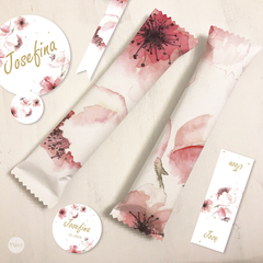 Kit imprimible flores cherry shabby chic tukit - tienda online
