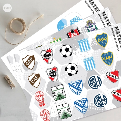 Juego imprimible equipos de futbol tukit