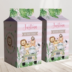 Milk box milkbox imprimible animales de la selva rosa tukit