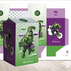 Milk box milkbox imprimible superheroe hulk tukit - comprar online