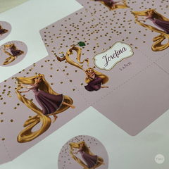 Caja cubo imprimible princesa rapunzel tukit - comprar online