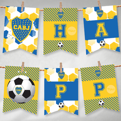 Pennant banner banderines futbol boca tukit