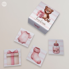 Juego imprimible baby shower rosa acuarela tukit - comprar online