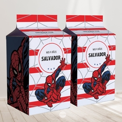 Milk box milkbox imprimible superheroe spiderman hombre araña tukit
