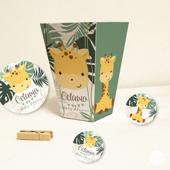 Kit imprimible jirafa jirafita bebe hojas candy bar tukit en internet