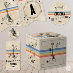 Kit imprimible musica vintage tukit