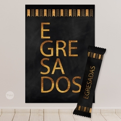 Kit imprimible egresados negro dorado tukit - comprar online