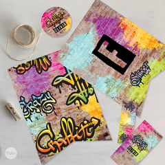 Kit imprimible grafiti candy bar tukit - tienda online