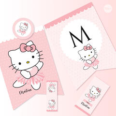Kit imprimible hello kitty bailarina tutu cumpleaños candy bar en internet