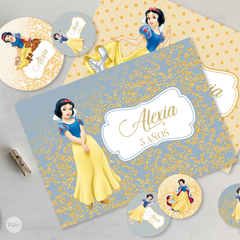 Kit imprimible cumpleaños princesa blancanieves blanca nieves tukit - comprar online