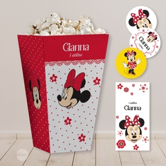 Kit imprimible minnie rojo personaje cumpleaños candy bar tukit en internet